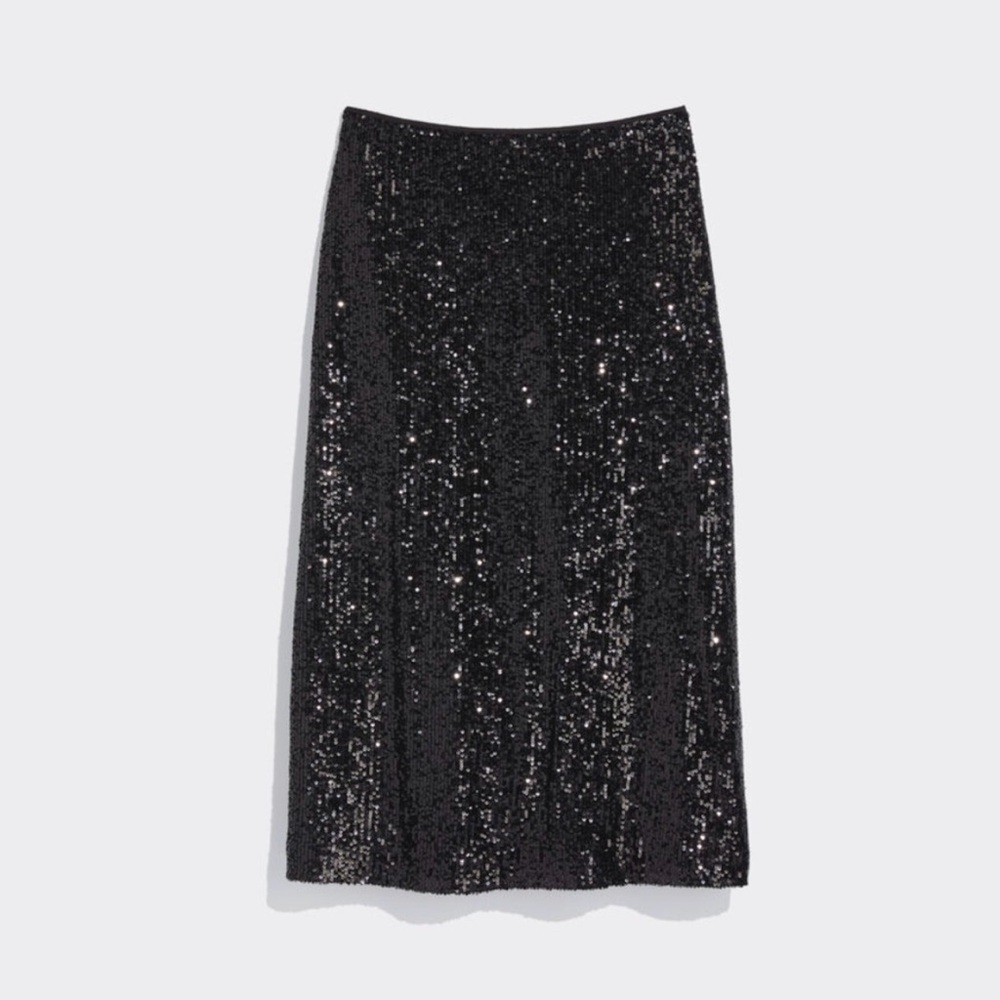NWT Elegant Black Sequin Skirt Vineyard Vines XSmall